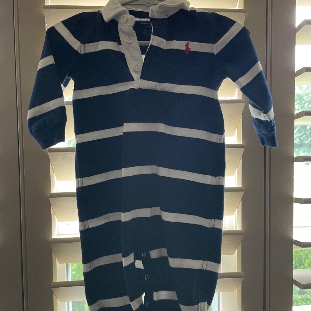 Baby boy long sleeve pant onesie Ralph Lauren